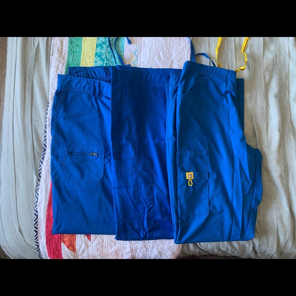 Blue Scrubs! Matching & NWOT (3 pairs) - Picture 2 of 11